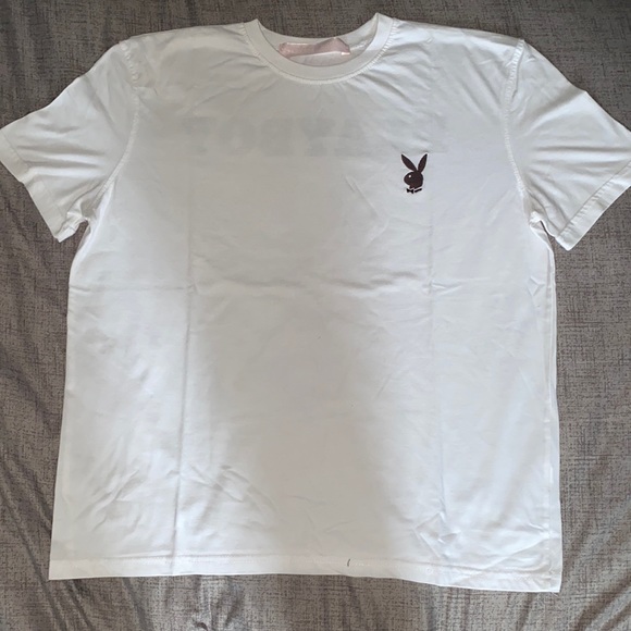 ‼️SOLD‼️White Oversized Playboy T-shirt - Picture 1 of 5